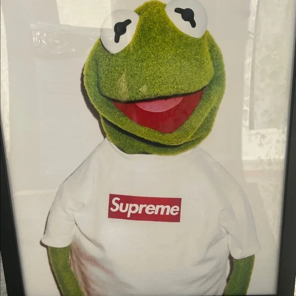 Authentic, Supreme Green Kermit Framed Print